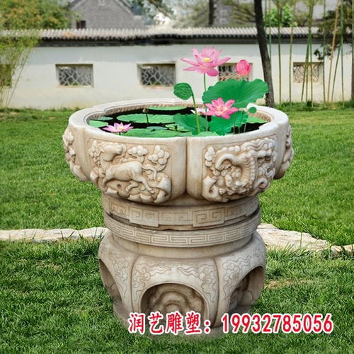 大型石雕鱼缸 售楼部景观的点睛之笔与专业加工解析